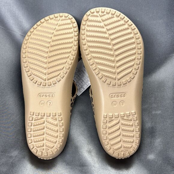 Crocs Kadee‎ II Leopard Sandals Women's 7 Strappy Slides Spring Shoes 206894-90L - Picture 11 of 14